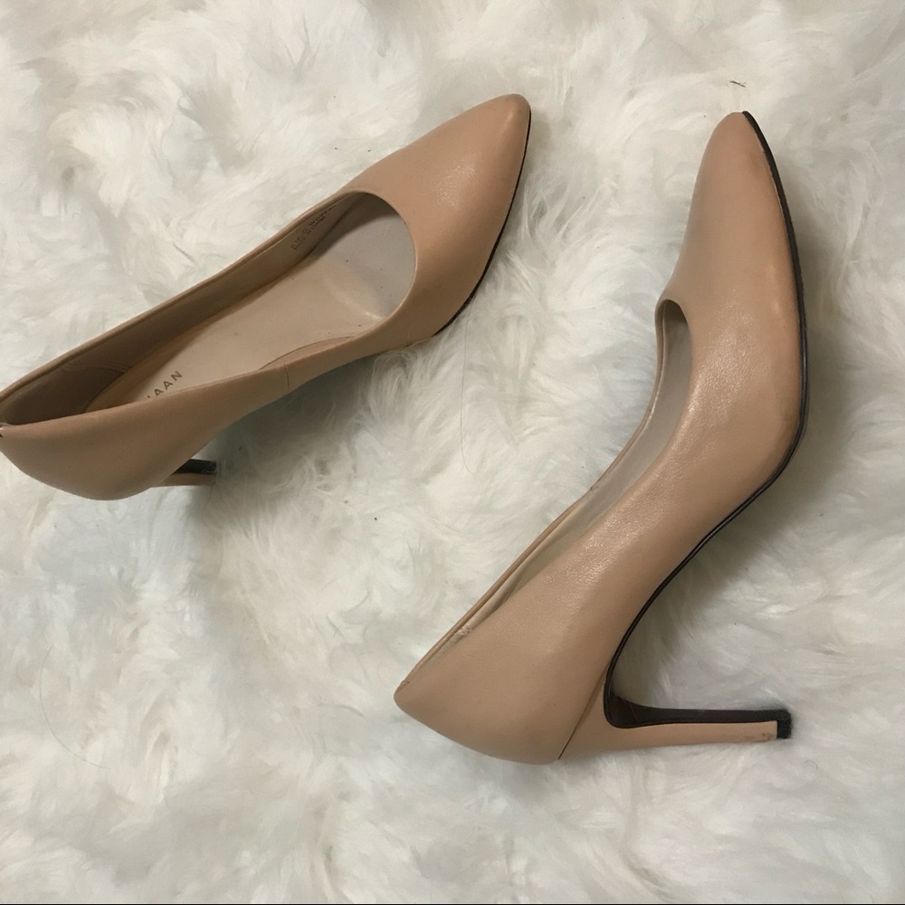 Cole Haan Amelia nude pointy toe pump 85mm